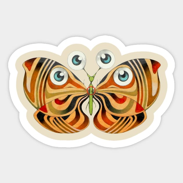 four eyes butterfly Sticker by federicocortese